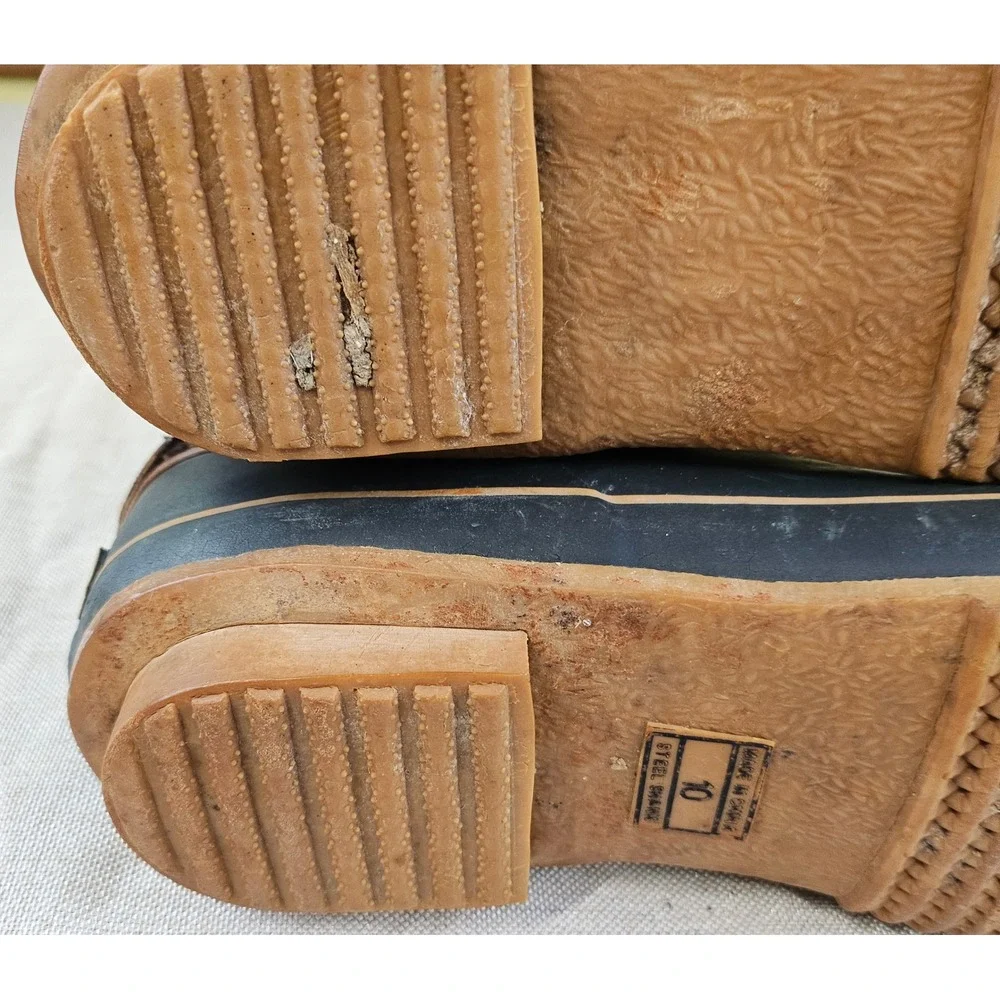 Igloo Duck Boots Mens 10 Brown Green Leather Insulated Thermolite Steel Shank‎
